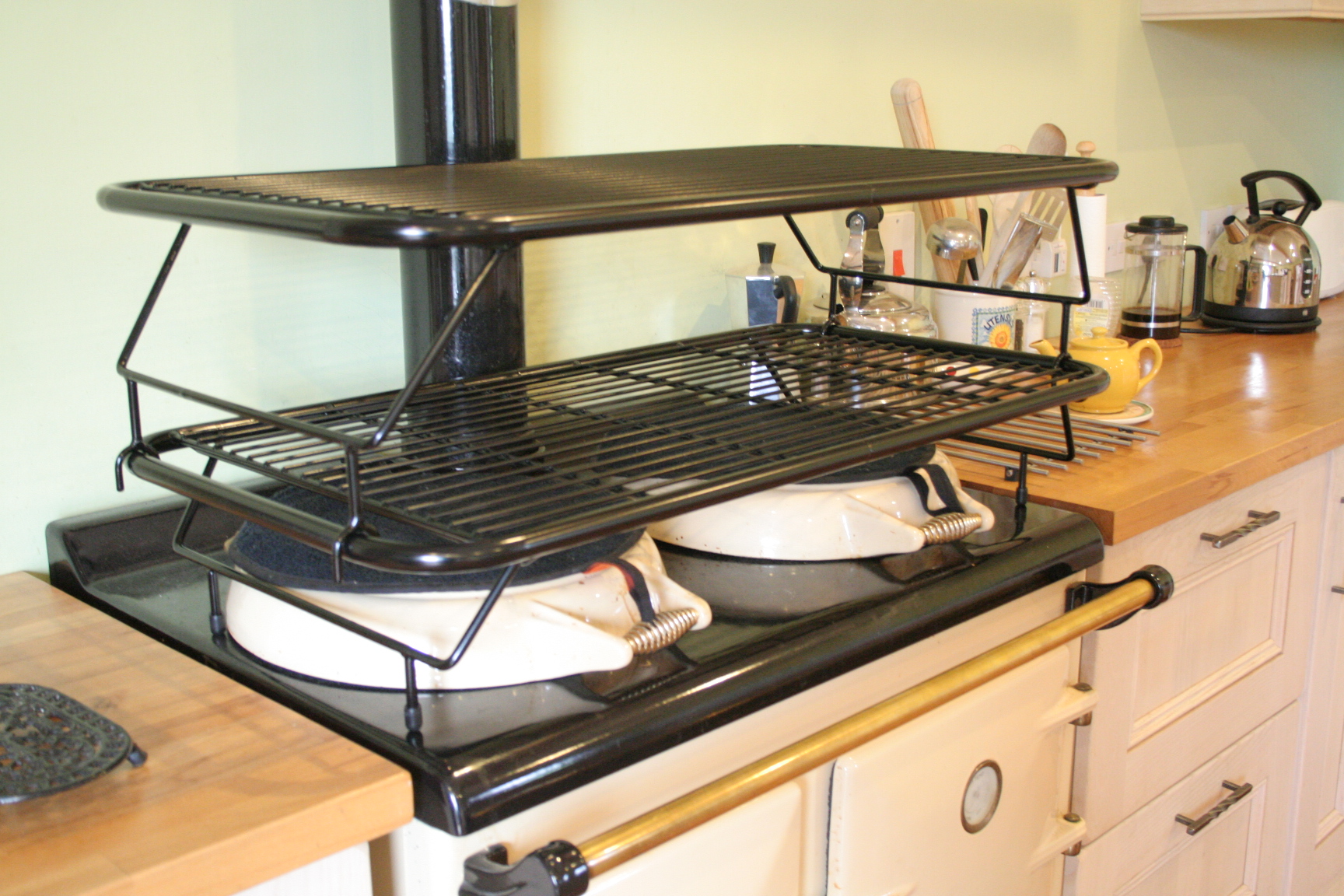 Aga 2 oven double stacker. Heritage airer